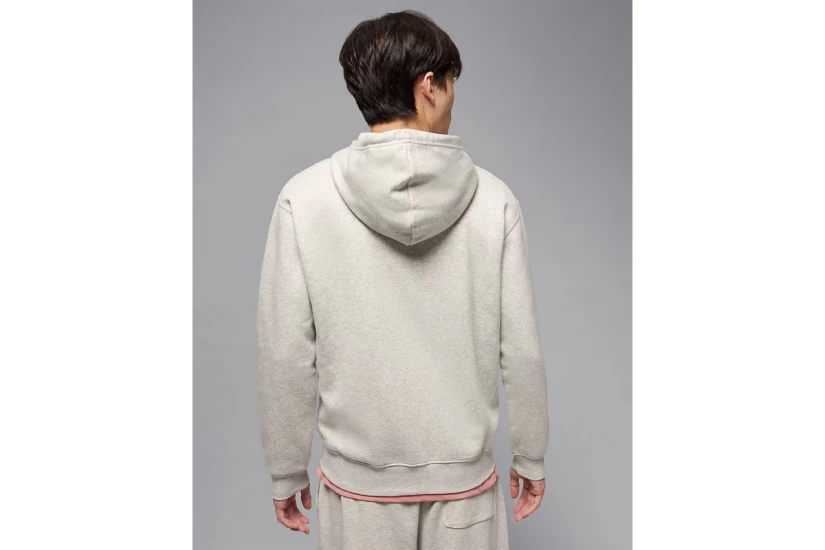 Jordan Brooklyn Fleece Ανδρική Ζακέτα με Κουκούλα Γκρι Ανοιχτό