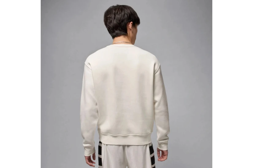 Jordan Brooklyn Fleece Ανδρική Μακρυμάνικη Μπλούζα Λευκή