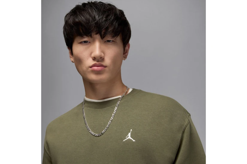 Jordan Brooklyn Fleece Ανδρική Μακρυμάνικη Μπλούζα Χακί