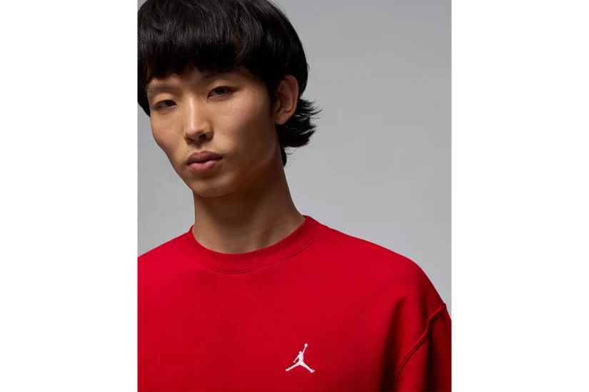 Jordan Brooklyn Fleece Ανδρική Μακρυμάνικη Μπλούζα Κόκκινη