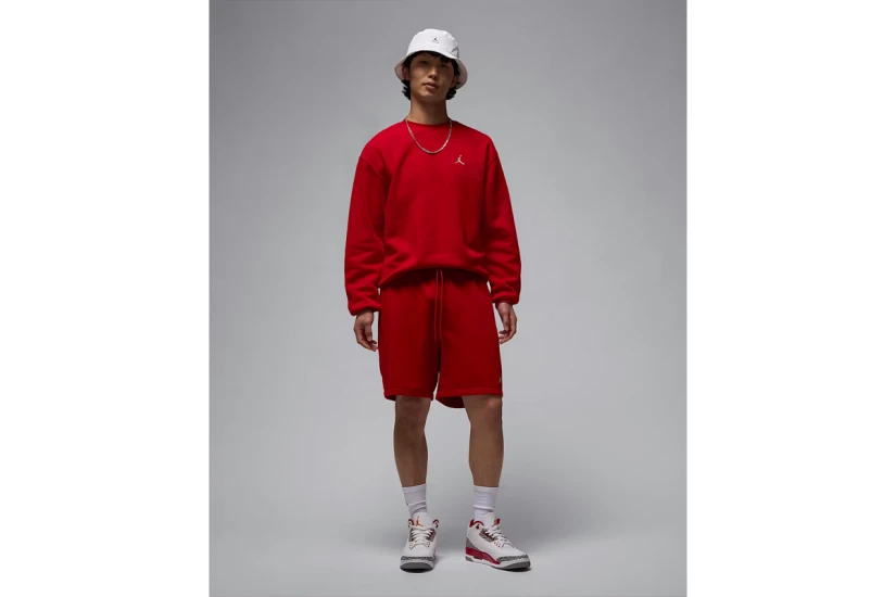 Jordan Brooklyn Fleece Ανδρική Μακρυμάνικη Μπλούζα Κόκκινη
