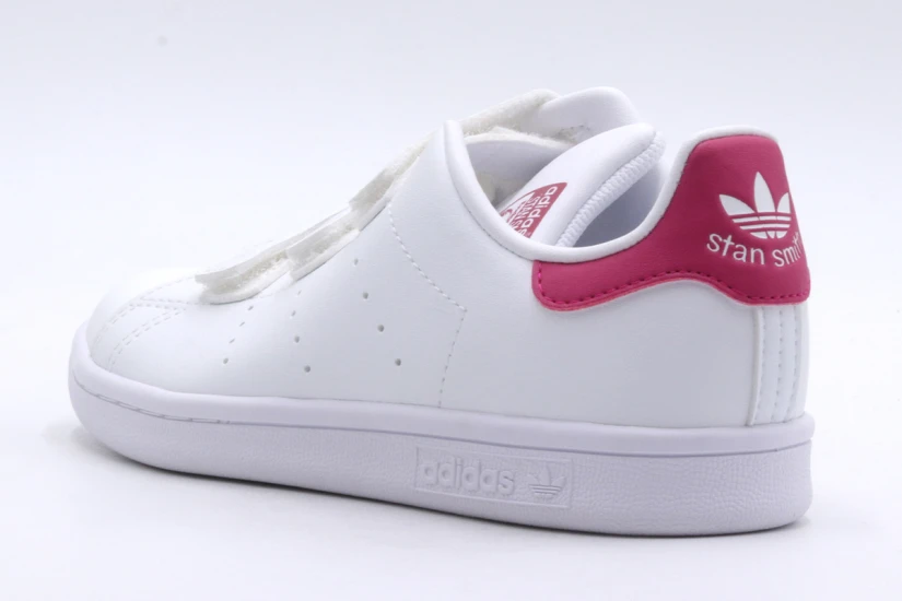 Adidas Originals Stan Smith Παιδικά Sneakers Λευκά, Φούξια