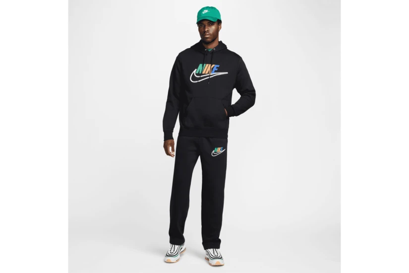 Nike Club Ανδρικό Φούτερ με Κουκούλα Μαύρο