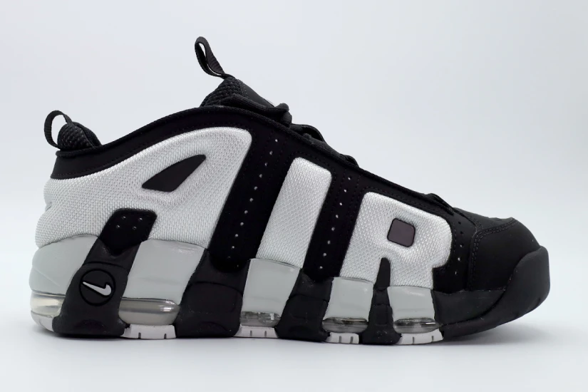 Nike Air More Uptempo Low Unisex Sneakers Μαύρα, Γκρι