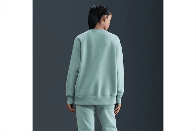 Nike Sportswear Phoenix Fleece Γυναικεία Μακρυμάνικη Μπλούζα Βεραμάν