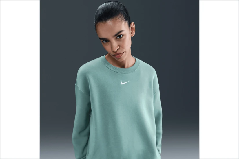 Nike Sportswear Phoenix Fleece Γυναικεία Μακρυμάνικη Μπλούζα Βεραμάν