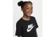Nike Sportswear Παιδική Κοντομάνικη Crop Top Μπλούζα Μαύρη