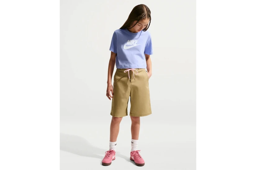 Nike Sportswear Παιδική Κοντομάνικη Crop Top Μπλούζα Λεβάντα
