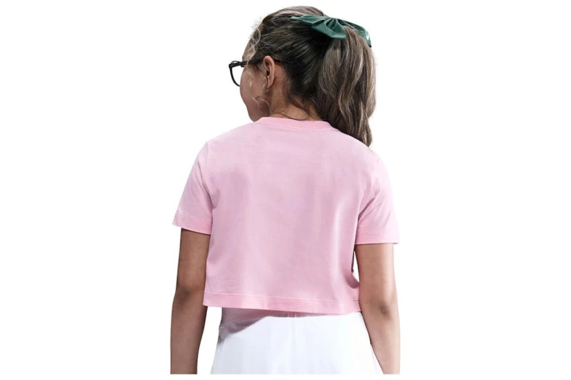 Nike Sportswear Παιδική Κοντομάνικη Crop Top Μπλούζα Ροζ