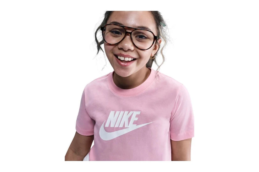 Nike Sportswear Παιδική Κοντομάνικη Crop Top Μπλούζα Ροζ