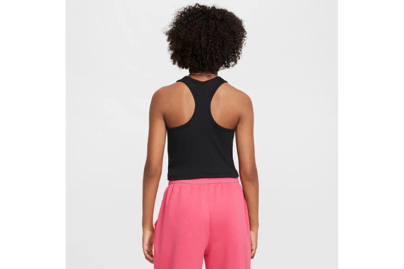 Nike Sportswear Ribbed Παιδική Αμάνικη Μπλούζα Μαύρη