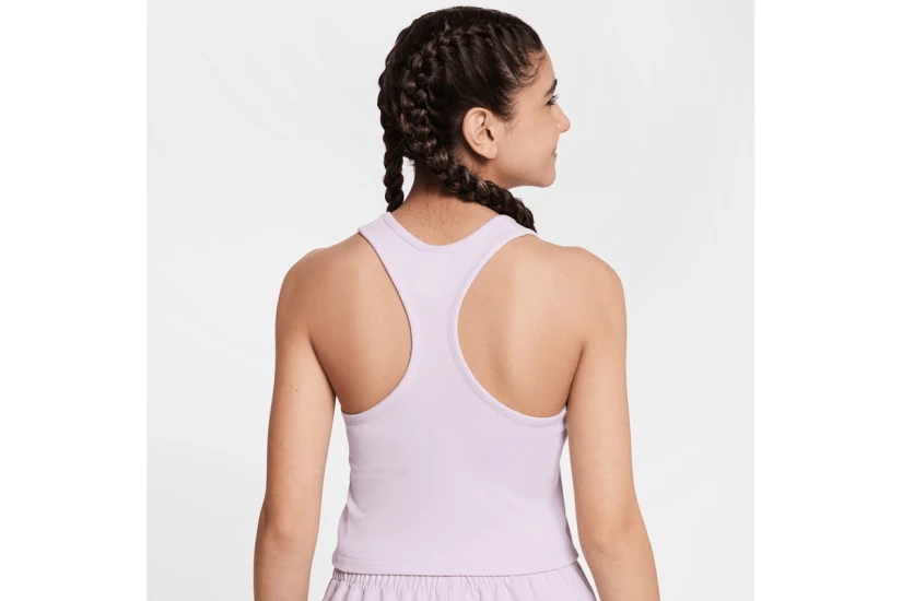 Nike Sportswear Ribbed Παιδική Αμάνικη Μπλούζα Λιλά