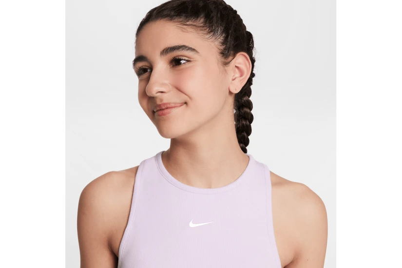 Nike Sportswear Ribbed Παιδική Αμάνικη Μπλούζα Λιλά