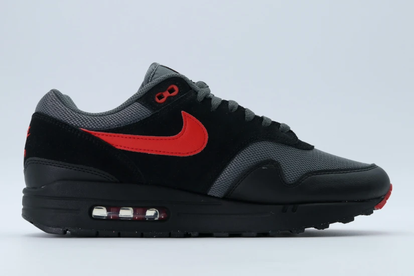 Nike Air Max 1 Essential Ανδρικά Sneakers Μαύρα, Ανθρακί, Κόκκινα