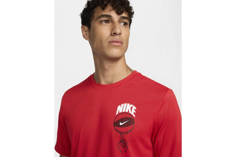 Nike Dri-Fit Basketball Ανδρικό Κοντομάνικο T-Shirt Κόκκινο