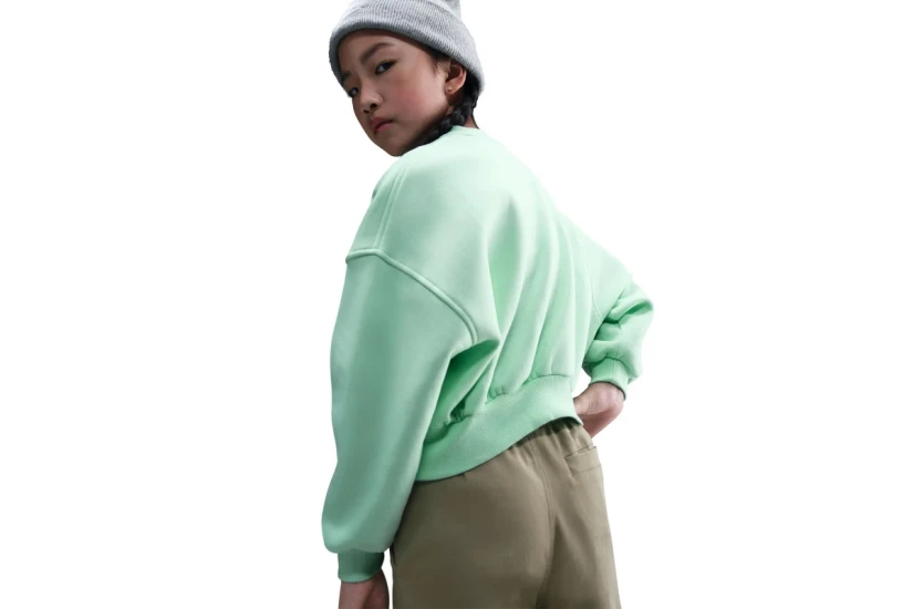 Nike Sportswear Club Fleece Boxy Παιδικό Μακρυμάνικο Φούτερ με Λαιμόκοψη Μέντα