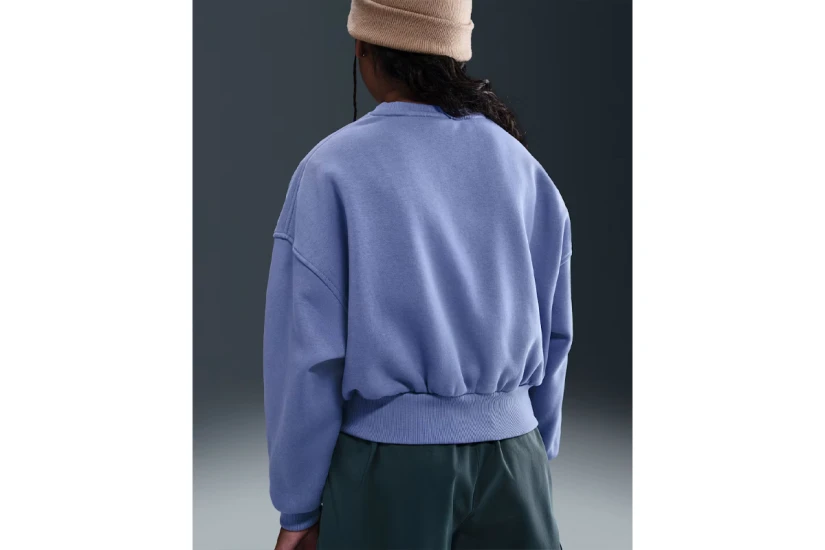 Nike Sportswear Club Fleece Boxy Παιδικό Μακρυμάνικο Φούτερ με Λαιμόκοψη Ίντιγκο