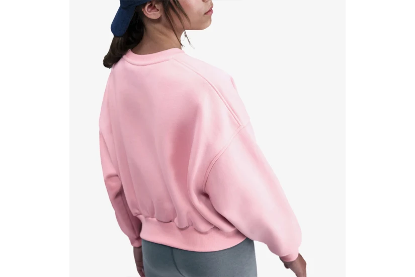 Nike Sportswear Club Fleece Boxy Παιδικό Μακρυμάνικο Φούτερ με Λαιμόκοψη Ροζ