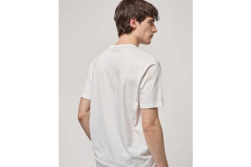 Gianni Lupo Patterened Chest Pocket T-Shirt Ανδρικό (GL655W WHITE)