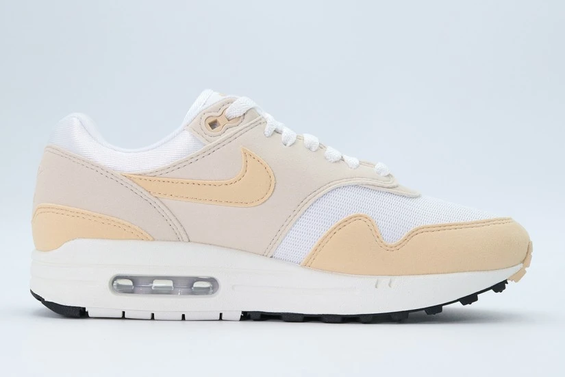 Nike Air Max 1 87 Textile Sneakers Λευκά, Μπεζ