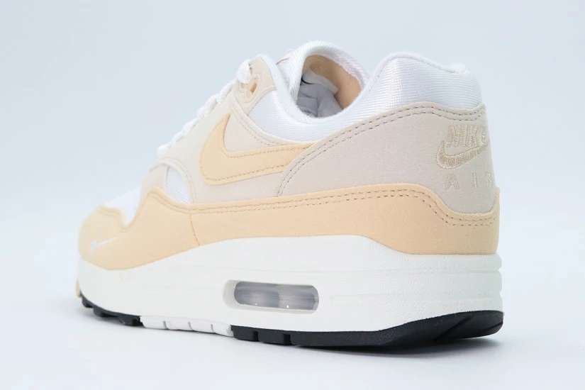 Nike Air Max 1 87 Textile Sneakers Λευκά, Μπεζ