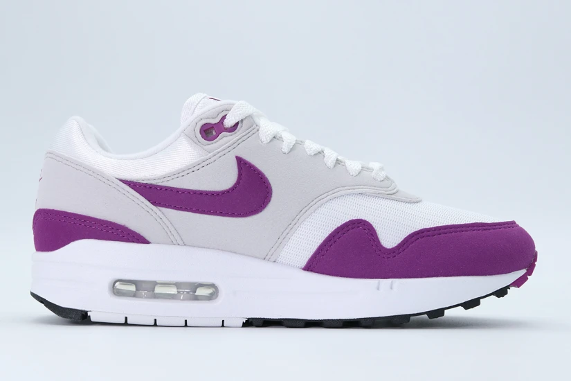 Nike Air Max 1 87 Textile Sneakers Λευκά, Μωβ, Γκρι