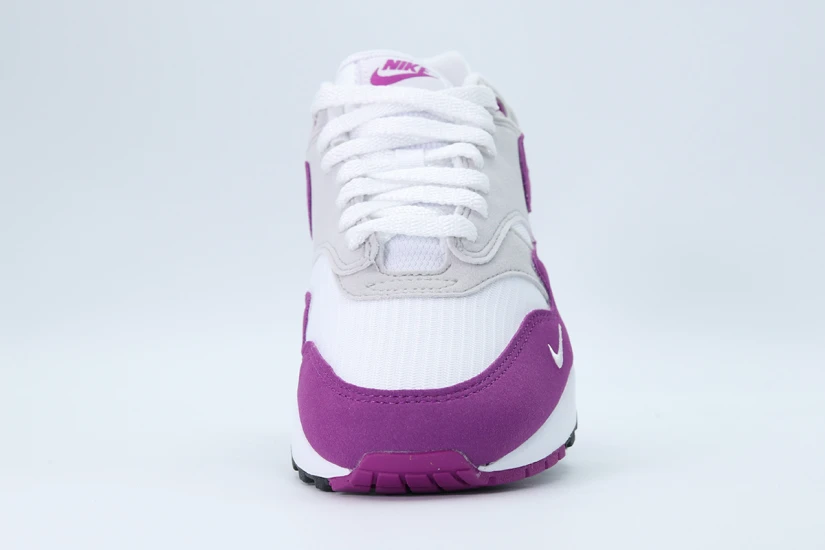 Nike Air Max 1 87 Textile Sneakers Λευκά, Μωβ, Γκρι
