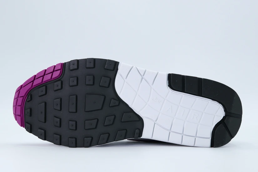Nike Air Max 1 87 Textile Sneakers Λευκά, Μωβ, Γκρι