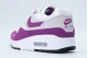 Nike Air Max 1 87 Textile Sneakers Λευκά, Μωβ, Γκρι