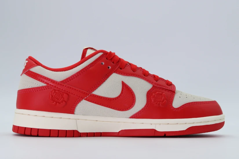 Nike Dunk Low Sneakers Κόκκινα, Μπεζ, Εκρού