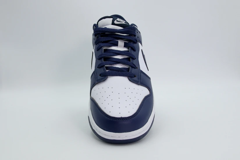 Nike Dunk Low Retro Ανδρικά Sneakers Λευκά, Μπλε Σκούρο