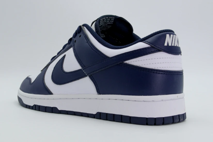 Nike Dunk Low Retro Ανδρικά Sneakers Λευκά, Μπλε Σκούρο