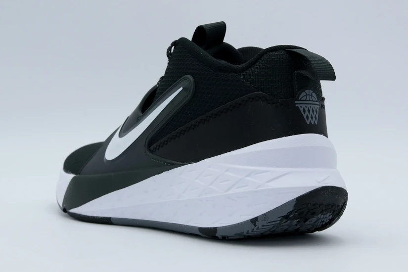 Nike Team Hustle D 12 Μπασκετικά Παπούτσια Μαύρα, Λευκά