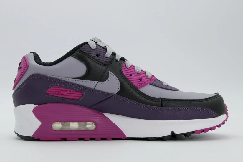 Nike Air Max 90 Sneakers Μαύρα, Μωβ, Γκρι Σκούρο, Λευκά