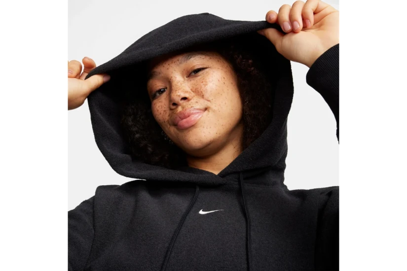 Nike Sportswear Phoenix Fleece Γυναικείο Φούτερ Με Κουκούλα Μαύρο