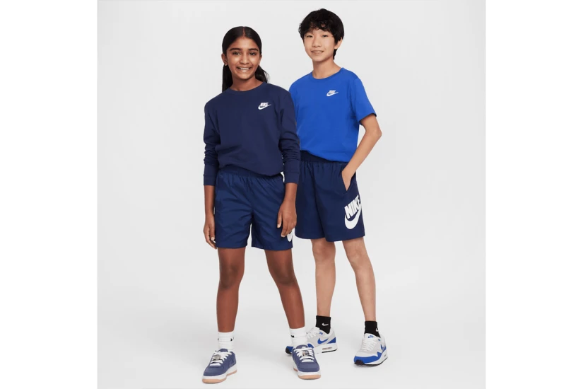 Nike Sportswear Club Παιδικό Αθλητικό Σορτς Μπλε Σκούρο, Λευκό