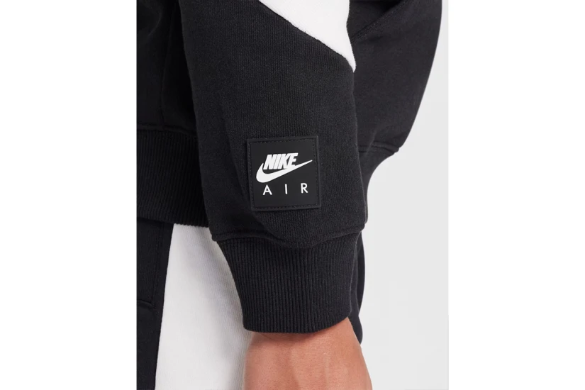 Nike Air Fleece Παιδικό Φούτερ με Κουκούλα Μαύρο, Λευκό
