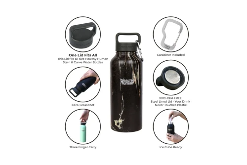 Healthy Human Stein Bottle Παγούρι  21Oz-621Ml (HH-SOB38-PURE WHITE)