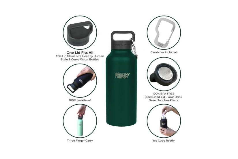 Healthy Human Stein Bottle Μπουκάλι Θερμός 21Oz-621Ml (HH-SOB40-FOREST GREEN)
