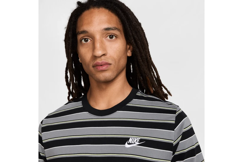 Nike Club Ανδρικό Κοντομάνικο T-Shirt Γκρι, Μαύρο