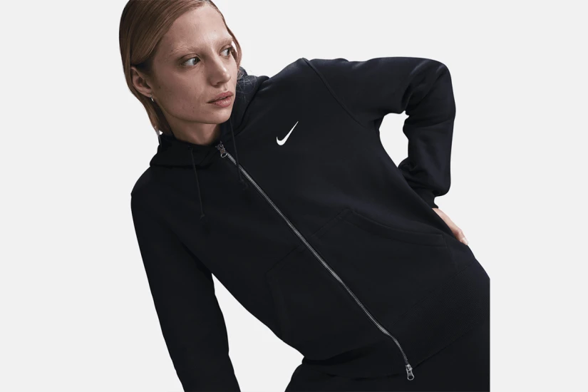 Nike Sportswear Phoenix Fleece Γυναικεία Ζακέτα με Κουκούλα Μαύρη