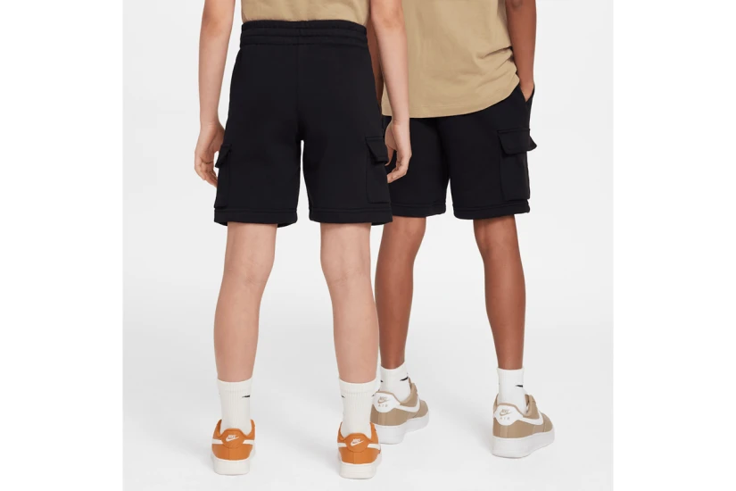Nike Sportswear Club French Terry Cargo Αθλητική Βερμούδα Μαύρη