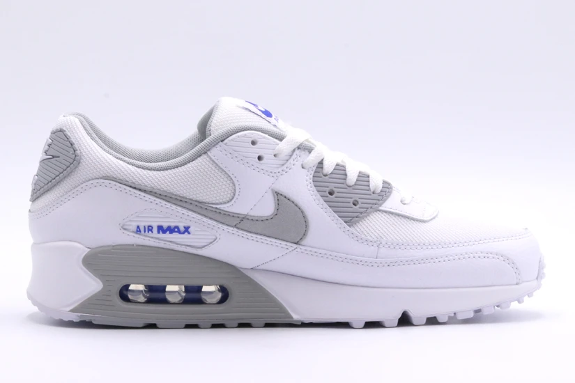 Nike Air Max 90 Ανδρικά Sneakers Λευκά, Γκρι, Μπλε