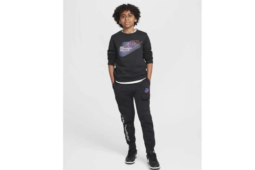 Nike Sportswear Standard Issue Παιδική Μακρυμάνικη Μπλούζα Μαύρη