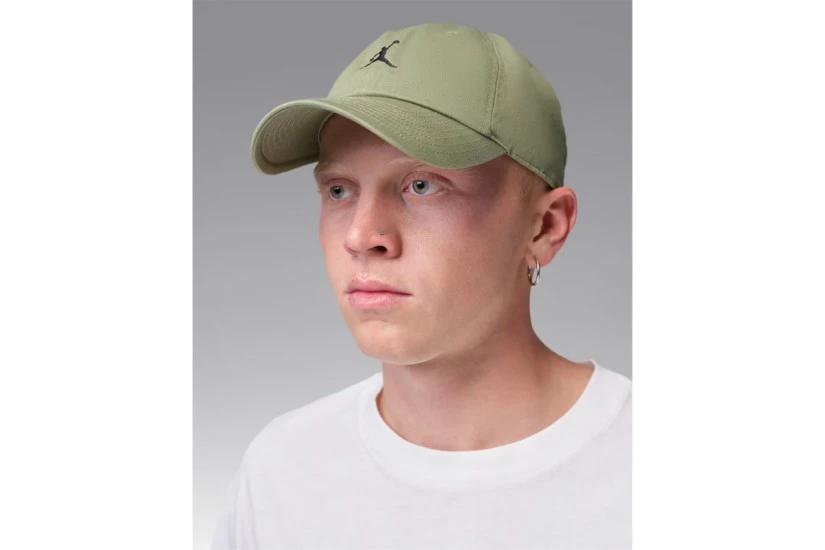 Jordan Club Unstructured Curved-Bill Unisex Καπέλο Strapback Λαδί, Μαύρο