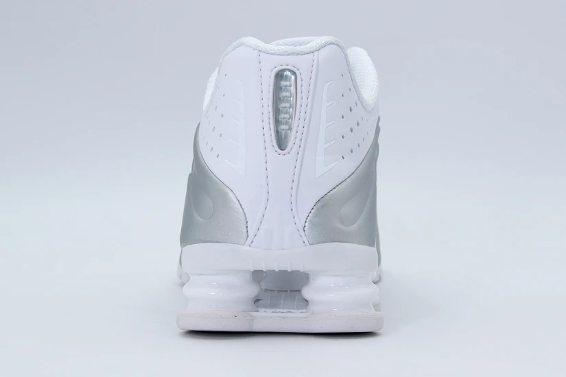 Nike Shox R4 Ανδρικά Sneakers Λευκά, Ασημί