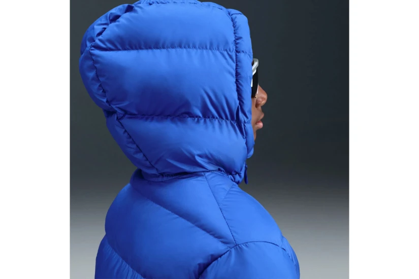 Nike Therma-Fit Παιδικό Μπουφάν Puffer με Κουκούλα Μπλε