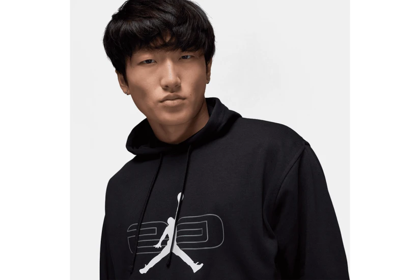 Jordan Sport Crossover Fleece Ανδρικό Φούτερ με Κουκούλα Μαύρο
