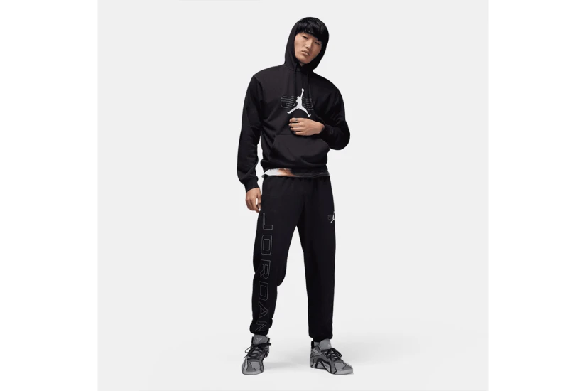 Jordan Sport Crossover Fleece Ανδρικό Φούτερ με Κουκούλα Μαύρο
