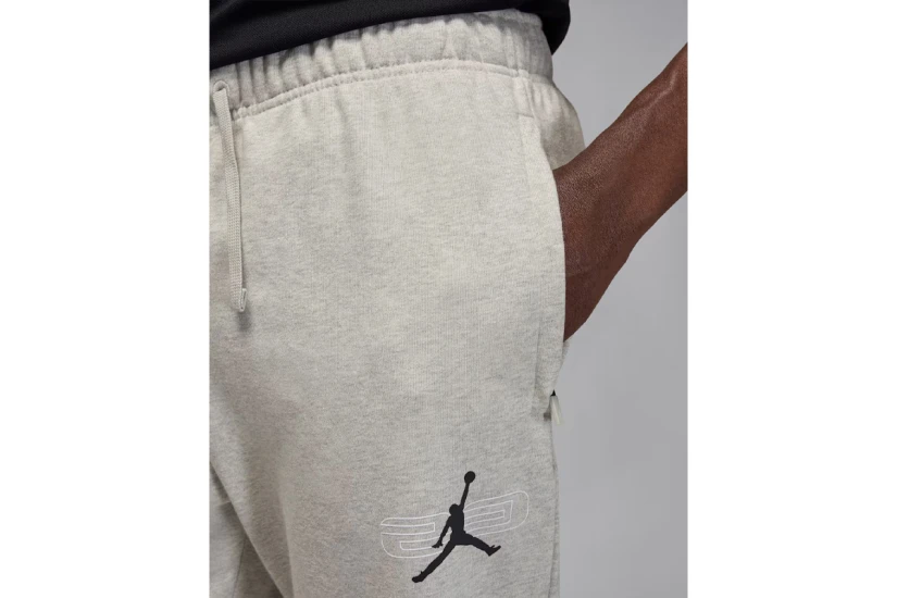 Jordan Sport Crossover Fleece Ανδρικό Παντελόνι Φόρμας Γκρι, Λευκό